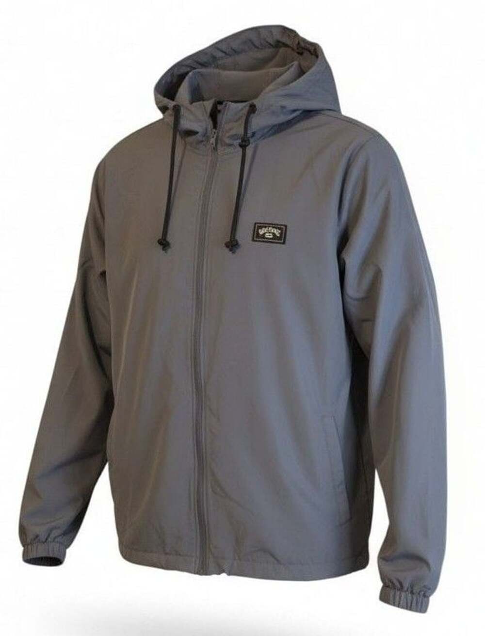 Billabong Windbreaker Jacket Size L Grey Hooded Full